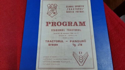 program Tractorul Brasov - Pandurii Tg. Jiu foto