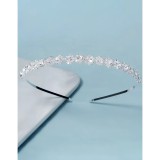 Cumpara ieftin Diadema (Coronita) Mireasa cu Strasuri - Argintie - 440479