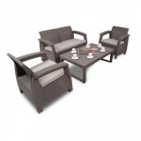 Cumpara ieftin Set de mobilier de grădină Corfu Lyon II Duo 4+1 &icirc;n culoarea cappuccino