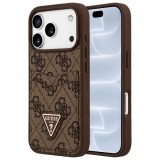 Husa pentru Apple iPhone 18 Pro / 17 Pro, Guess, 4G Double Card Triangle, Maro