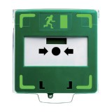 Buton aplicabil din plastic pentru iesire de urgenta, LED, buzzer (PICTOGRAMA) CSB-803 SafetyGuard Surveillance, Csaccess