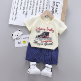 Cumpara ieftin Costum cu tricou ivoire pentru bebelusi - Heavy Duty (Marime Disponibila: 9-12, Superbaby