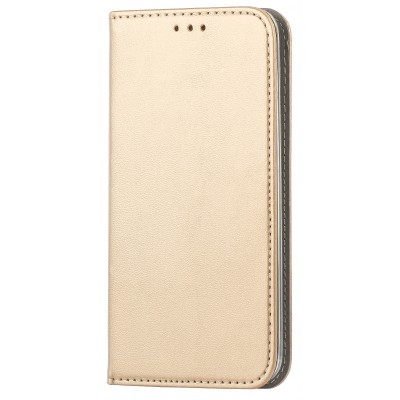 Husa Piele OEM Smart Magnetic pentru Samsung Galaxy A20e, Aurie foto