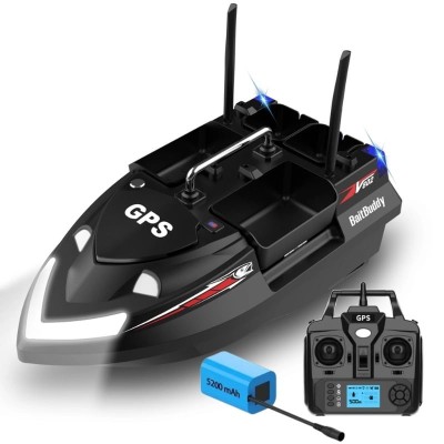Barca Plantat, Nadit si Momit iUni V802 PRO, GPS, 5200mAh, 4 cuve, 3kg, 500m, 15km/h, Telecomanda 2.4GHz, Negru foto