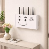 Cutie suport router wireless Hoff Smile, alb, mascare fire
