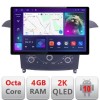 Navigatie Ford S-max 2006-2014 Qled 2K Octa Core 4+64 LTE 4G DSP Wifi 5Ghz android auto carplay radio gps internet KIT-smax-navi+EDT-E413-2K CarStore