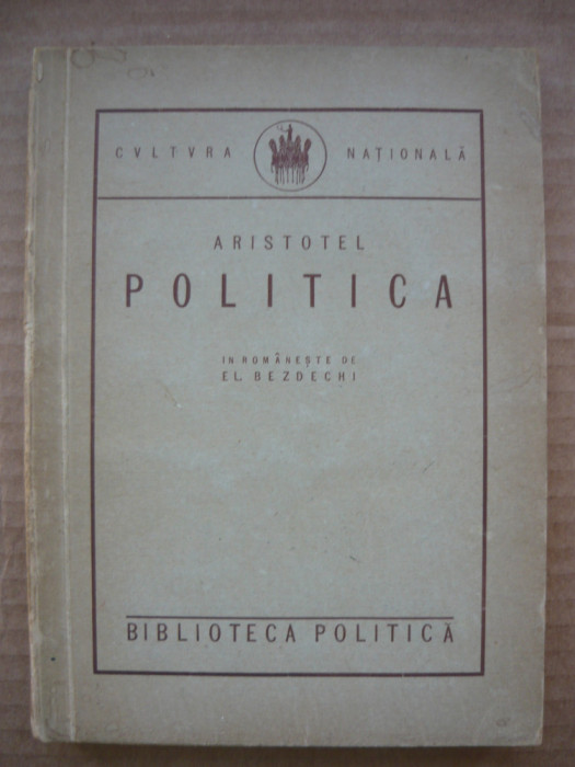 ARISTOTEL - POLITICA - 1924