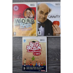 Joc Nintendo Wii Big Brain Academy for Wii + Margot&#039;s Word Brain + Proffesor Heinz Wolf&#039;s Gravity