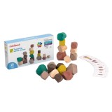 Joc educativ pentru dezvoltarea motricitatii Wood Stones, MINILAND