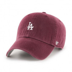 47brand șapcă de baseball din bumbac MLB Los Angeles Dodgers culoarea bordo, cu imprimeu B-BSRNR12GWS-KMA