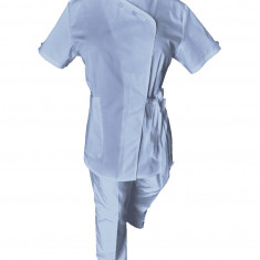 Costum Medical Pe Stil, Albastru deschis, Model Andreea - 3XL, 3XL