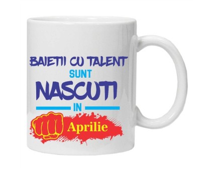 Cana alba personalizata &amp;quot;Baietii cu talent&amp;quot;, INOVATIX&amp;reg;. 330ml foto