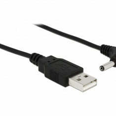 Cablu alimentare USB la DC 3.5 x 1.35 mm 90 grade 1.5m, Delock 83577