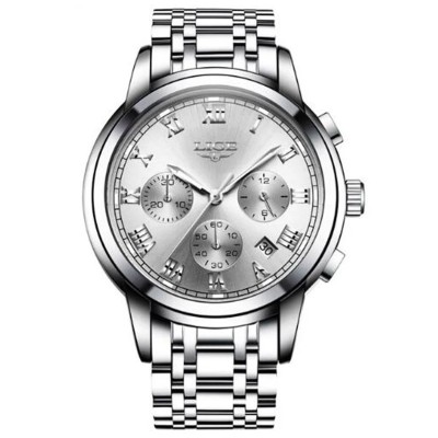Ceas dama de mana Lige Fashion Elegant Quartz Analog Luxury Top Brand Argintiu foto