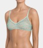 Sutien Bandeau Dantela Sloggi Light Lace 2.0 Crem Aquamarine, cu bretele ajustabile, 70B