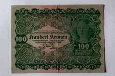 Austria - 100 Kronen 1922 foto