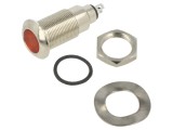 Lampă de control LED plată roșie 12-28V &Oslash;12,7mm