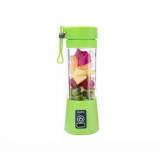 Mini blender portabil, incarcare prin USB, 23,5 x 8 cm, ABS, 4 lame, verde