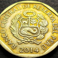 Moneda exotica 50 CENTIMOS - PERU, anul 2014 * cod 2108
