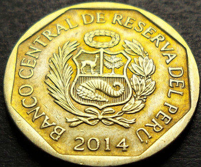 Moneda exotica 50 CENTIMOS - PERU, anul 2014 * cod 2108 foto