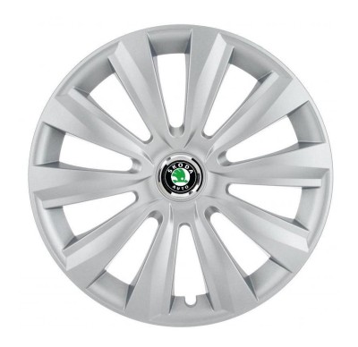 Set 4 Capace Roti, potrivite jantelor de R16, pentru Skoda, model delta cromat foto