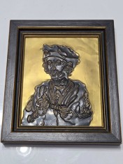 Tablou vintage cu foita din metal