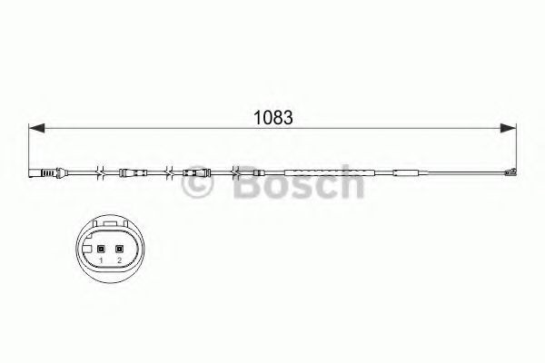 Senzor de avertizare,uzura placute de frana BMW Seria 5 Gran Turismo (F07) (2009 - 2016) BOSCH 1 987 473 500