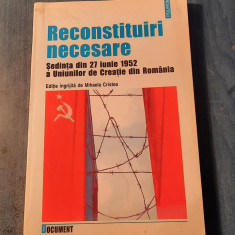 Reconstituiri necesare sedinta din 27 iunie 1952 a uniunilor Mihaela Cristea