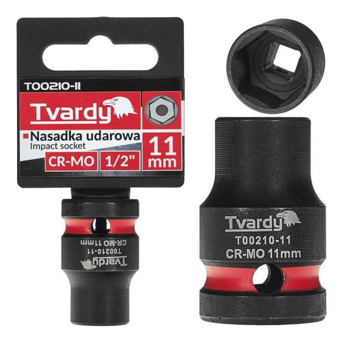 Cheie tubulara de impact in 6 puncte 1 / 2&quot;, 11 mm, Tvardy T00210-11