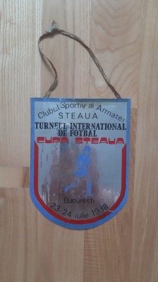 Fanion Steaua Bucuresti ( 1988 ) Turneul International de Fotbal &amp;quot; Cupa Steaua &amp;quot; foto