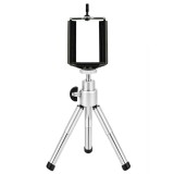 Mini trepied extensibil din aluminiu pentru telefon cu suport smartphone cu arc dublu si telecomanda Bluetooth, montura 1 4 inch, 13.5, 19.5 cm