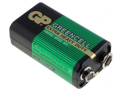 Baterie 9V Zinc-Carbon Nere&amp;icirc;ncărcabilă GREENCELL foto