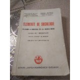 E. Elemente de Sociologie