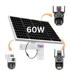 Panou solar 60W cu acumulatori inclusi de 40Ah, pentru camere de supraveghere, iesire 12V