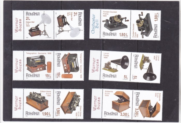 ROMANIA 2020 - COLECTII ROMANESTI FONOGRAFE, TETE BECHE, MNH - LP 2275