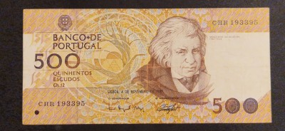 Portugalia 500 Escudos 1993 VF foto
