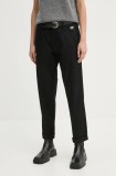 G-Star pantaloni femei, culoarea negru, fason chinos, medium waist, D25257-C105