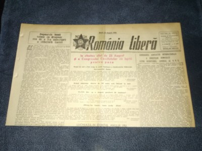 ZIARUL ROMANIA LIBERA 15 AUGUST 1950 RAZBOI COREEA foto