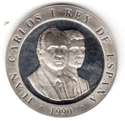 Spania 2000 Pesetas 1990 Juan Carlos I Barcelona 1992 logo foto