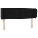 Cumpara ieftin Tablie de pat cu aripioare negru 147x23x78/88 cm catifea