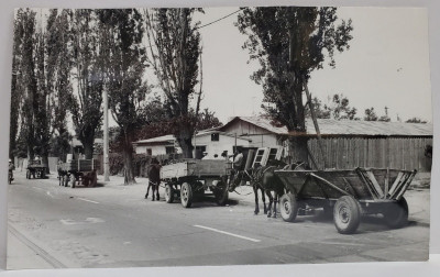 CARUTE IN FATA UNUI DEPOZIT DE MATERIALE DE CONSTRUCTII , FOTOGRAFIE , INCEPUTUL ANILOR &amp;#039; 90 foto