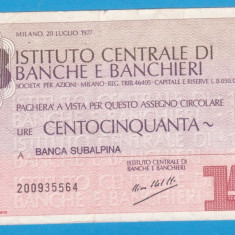 (2) CEC BANCAR ITALIAN - INSTITUTO CENTRALE DI BANCHE E BANCHIERI- 150 LIRE 1977