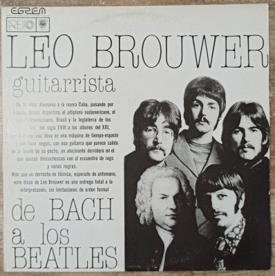 Leo Brouwer guitarrista, de Bach a los Beatles// disc vinil foto