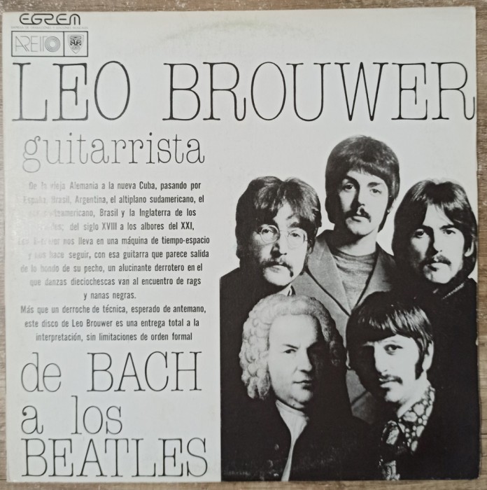 Leo Brouwer guitarrista, de Bach a los Beatles// disc vinil