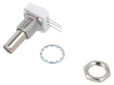 Potenţiometru axial 100k&Omega; 1W 6,35mm THT Ax: fină
