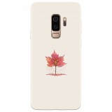 Husa silicon pentru Samsung S9 Plus, Autumn Tree Leaf Shape Illustration
