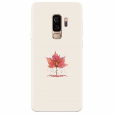 Husa silicon pentru Samsung S9 Plus, Autumn Tree Leaf Shape Illustration