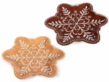 Cumpara ieftin Set 2 platouri Craciun ceramica alba maro cm 25,5 x 23 H