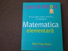 Cum sa predai matematica elementara - Nick Tiley-Nunn 26/0