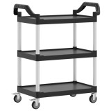 Cumpara ieftin Carucior cu 3 niveluri, negru, 81x41x92 cm, aluminiu